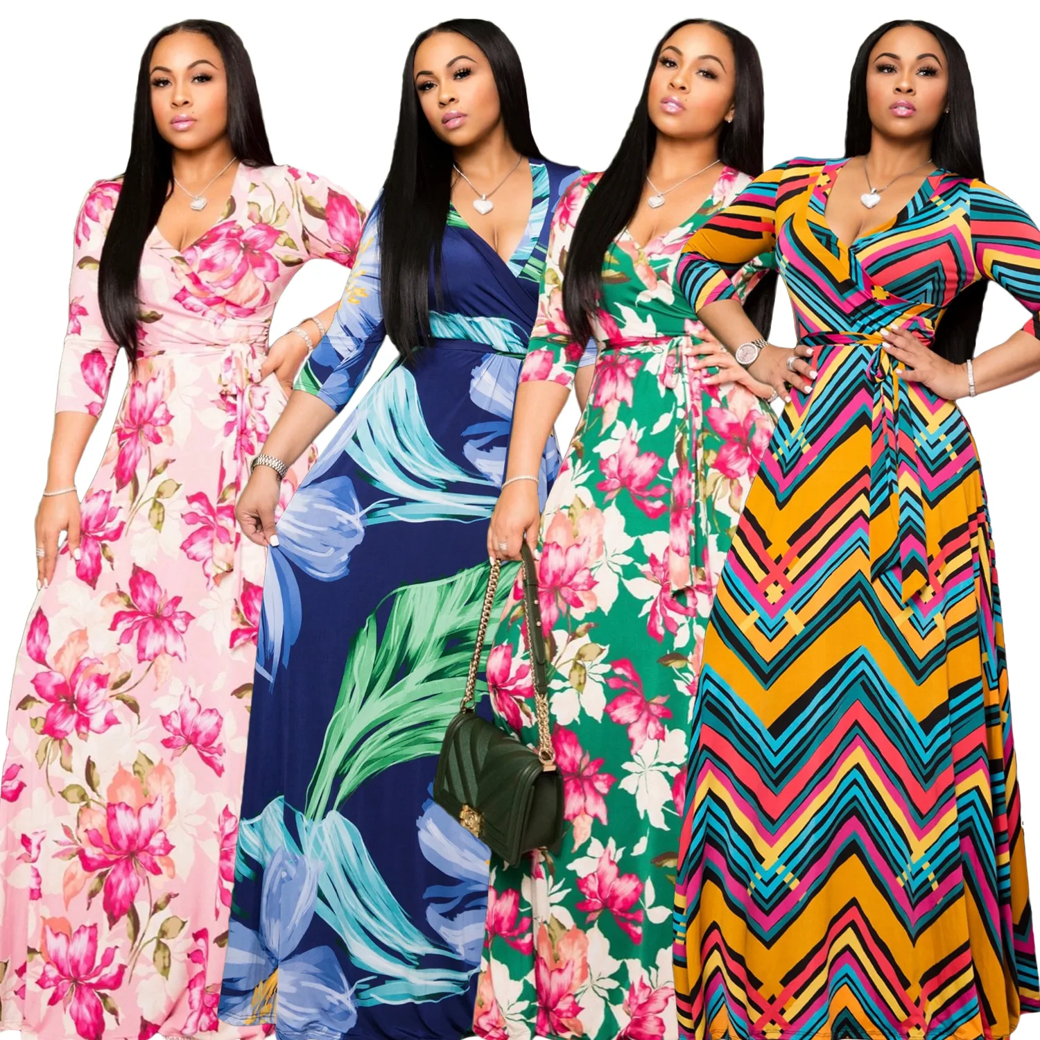 New Arrive Spring Fall Women Clothing Plus Size Dresses Floral Sexy Fashion Hot Digital Printing V-neck Dress
New Arrive Spring Fall Women Clothing Plus Size Dresses Floral Sexy Fashion Hot Digital Printing V-neck Dress