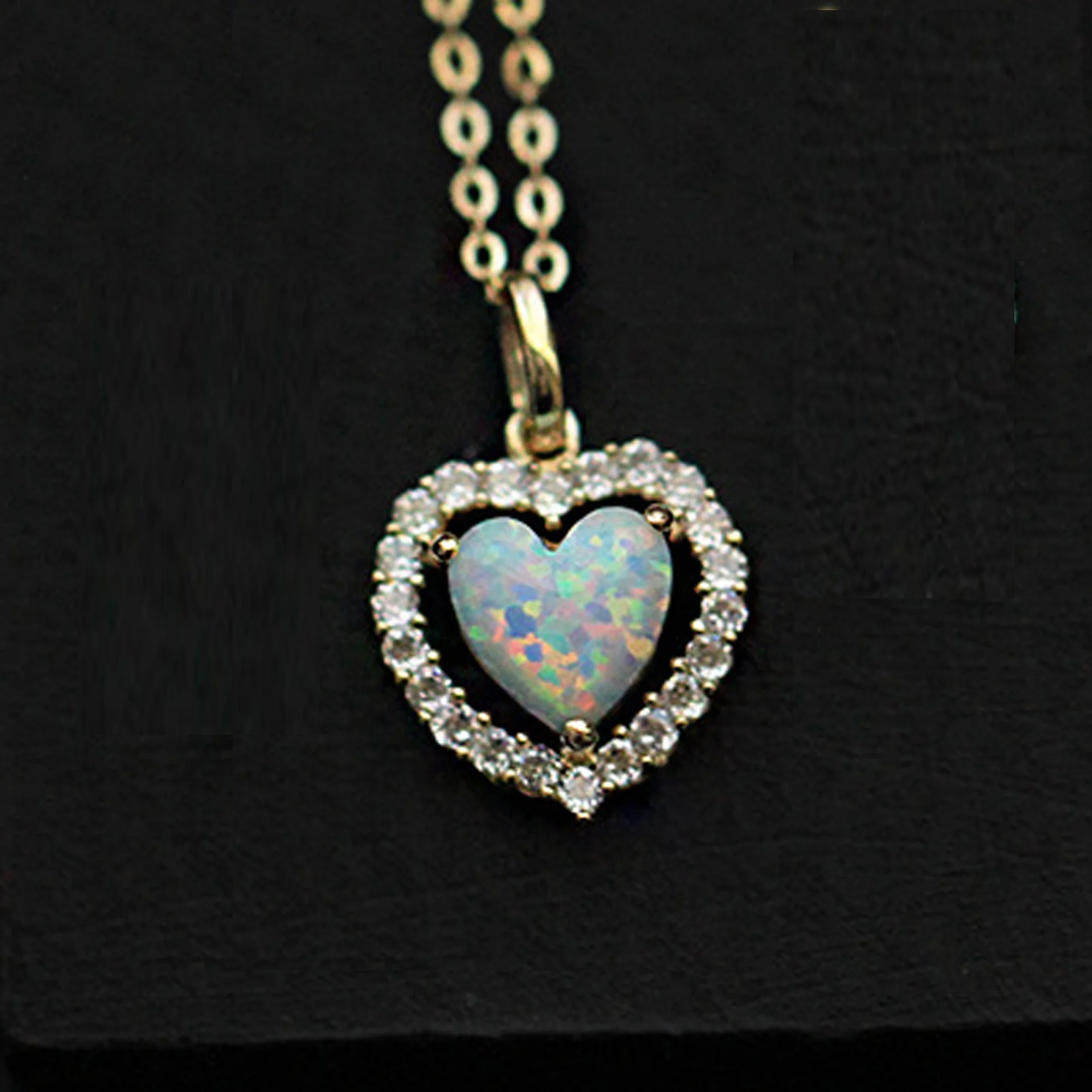 Valentine gift 925 sterling silver zircon gold plated opal heart pendant jewelry necklace
Valentine gift 925 sterling silver zircon gold plated opal heart pendant jewelry necklace