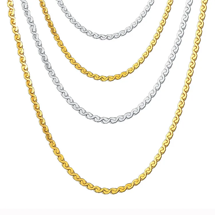 NS1155 High quality Simple Dainty Women's Jewelry Gold Plated Stainless Steel S Shape Chain Necklace For Ladies
NS1155 High quality Simple Dainty Women's Jewelry Gold Plated Stainless Steel S Shape Chain Necklace For Ladies
