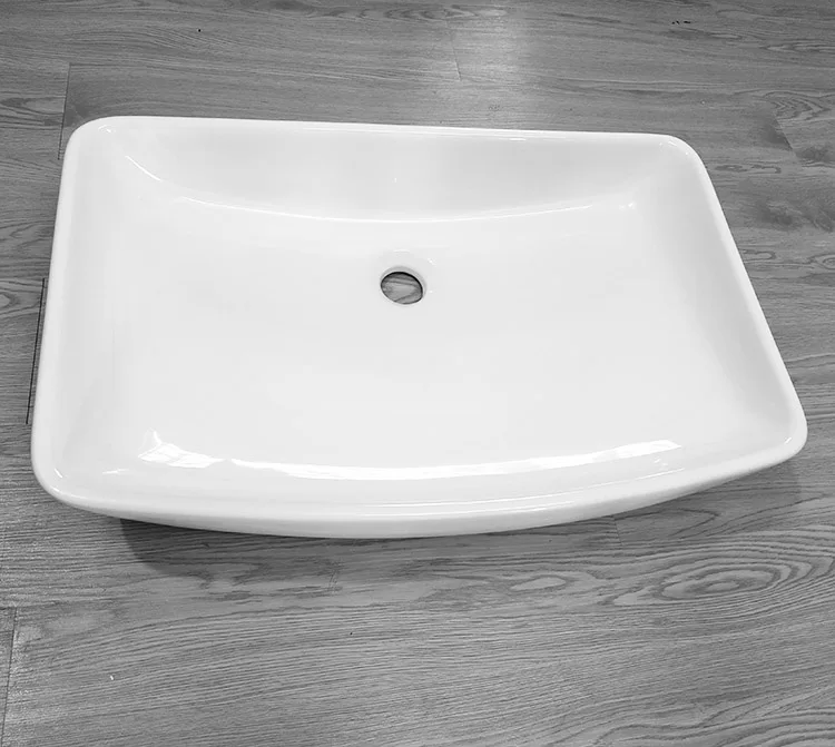 Rectangular Above Counter Mounted bathroom sink