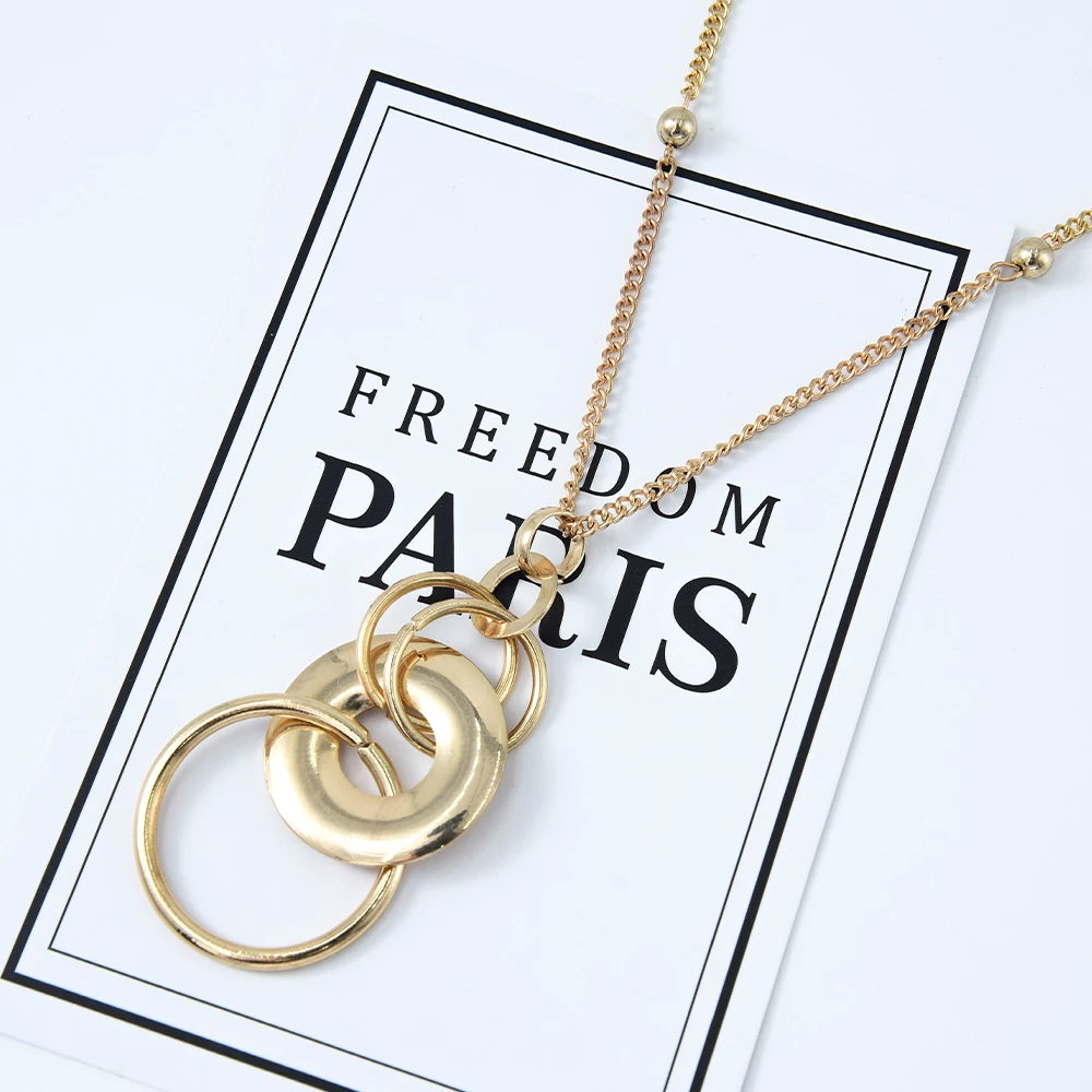 Veijer Luxury Jewelry Big Dangle Round Hoop Silver Gold Long Pendant Chain Gold Long Necklace For Women, Gold/silver
Veijer Luxury Jewelry Big Dangle Round Hoop Silver Gold Long Pendant Chain Gold Long Necklace For Women, Gold/silver