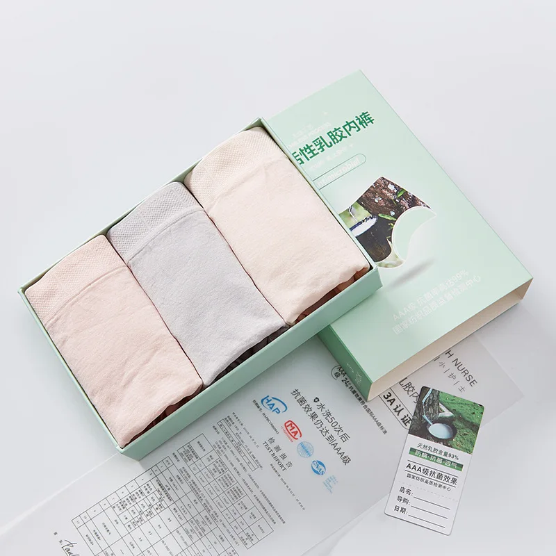 3 packs of natural latex panties for women seamless breathable buttocks and mid-waist women's boxed panties
3 packs of natural latex panties for women seamless breathable buttocks and mid-waist women's boxed panties