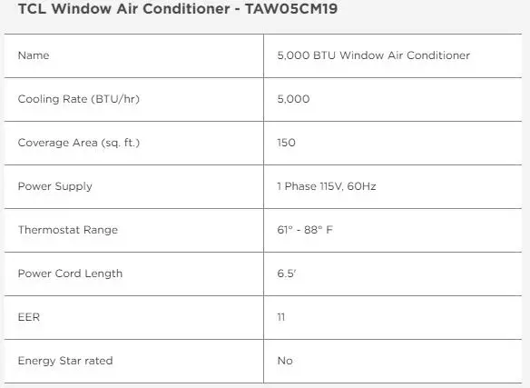 Window Unit, 5000btu, 6000btu, 8000btu, 12000btu - detail 14