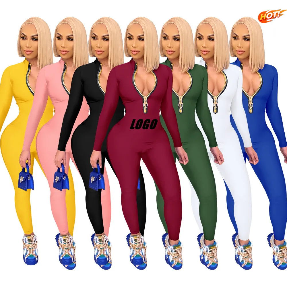 2022 New Sexy Long Sleeve Jumpsuits Women's Pure Color Zipper Casual Autumn Jumpsuit, Picture
2022 New Sexy Long Sleeve Jumpsuits Women's Pure Color Zipper Casual Autumn Jumpsuit, Picture