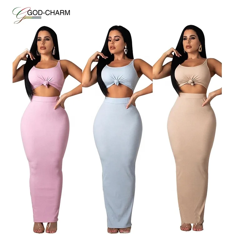 G-86611S Wholesale Sexy Women solid crop top and long bodycon skirt two piece set
G-86611S Wholesale Sexy Women solid crop top and long bodycon skirt two piece set