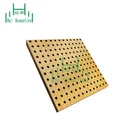 Fireproof Eco Friendly Acoustic Wall Perforated Wooden Panel Wall Decorative Perforated Acoustic Board