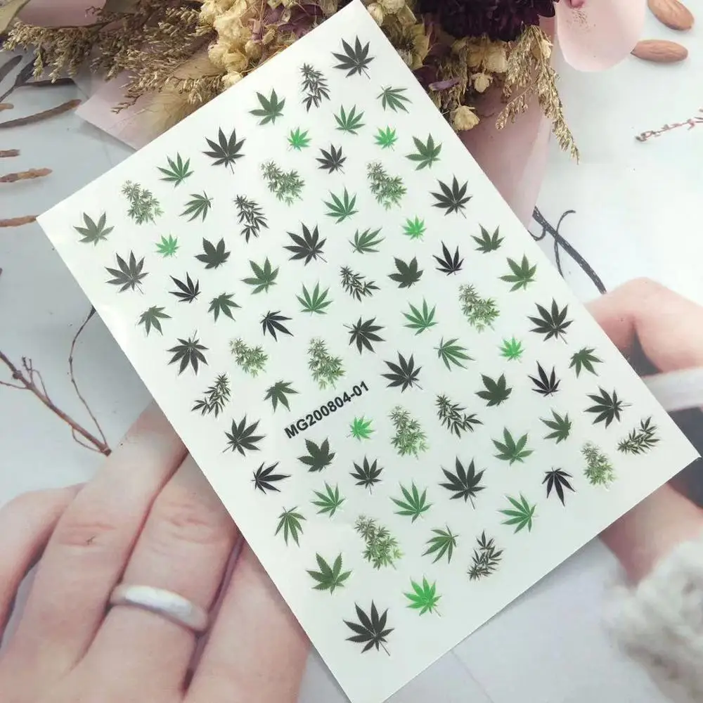 Nail Art 3D Decal Adhesive Stickers Pot Weed Leaf Custom Nails Acrylic Manicure Decoration, Picture
Nail Art 3D Decal Adhesive Stickers Pot Weed Leaf Custom Nails Acrylic Manicure Decoration, Picture