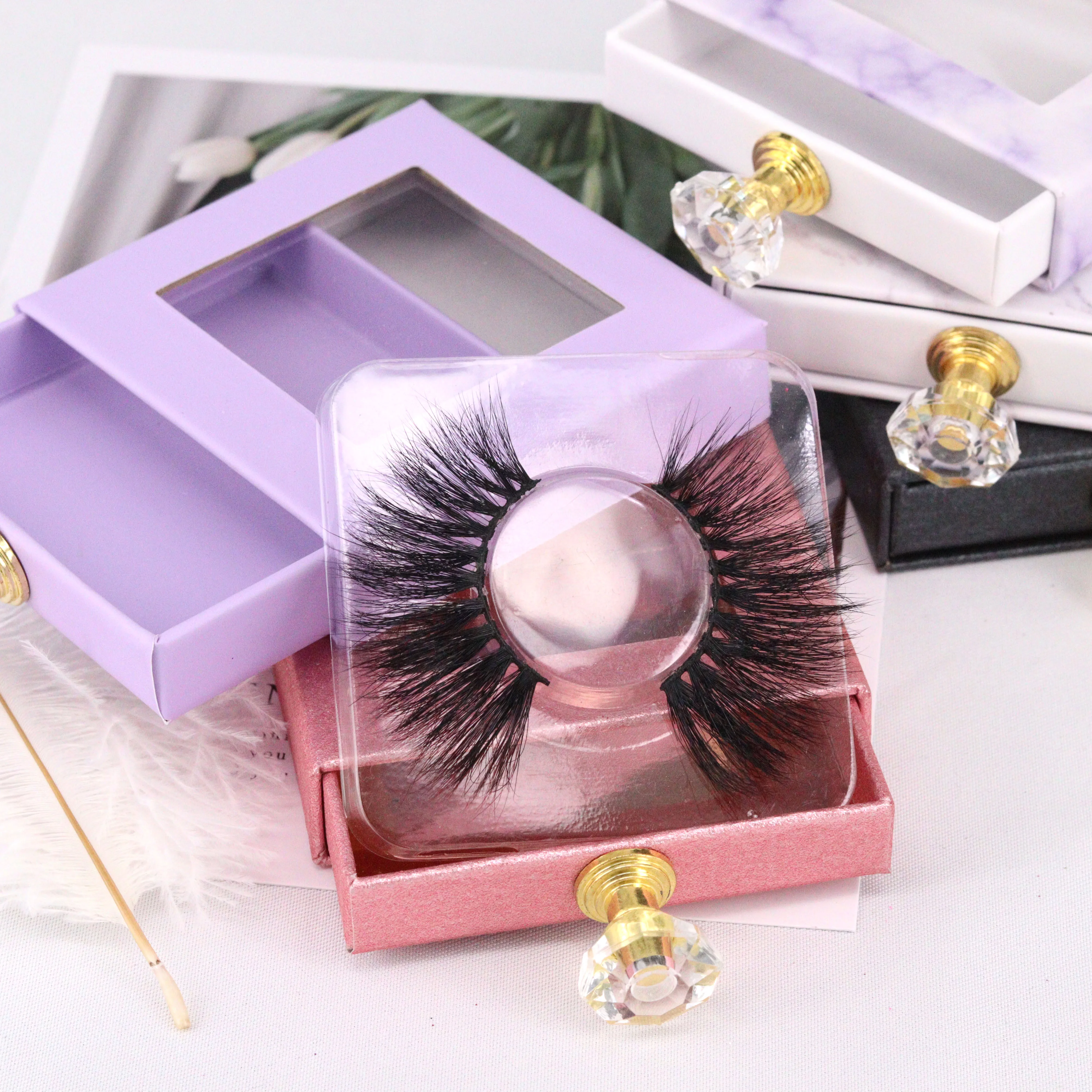 Good review high quality 25 mm lashes with case cluster fluffy real mink free rose gold paper box, Natural black
Good review high quality 25 mm lashes with case cluster fluffy real mink free rose gold paper box, Natural black