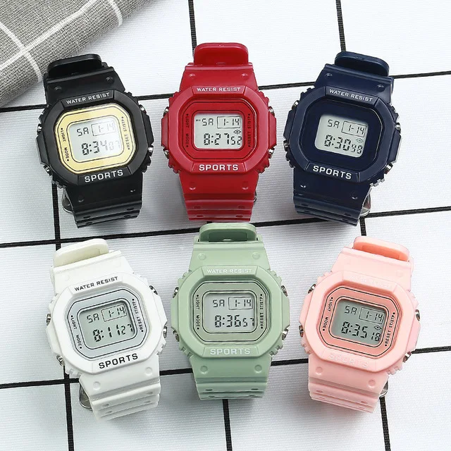 Hot Sale LED Electronic Watch Students Boys Girls Multifunctional Luminous Sports Waterproof Digital Square Watch, White, pink, green, blue, red, black, purple etc
Hot Sale LED Electronic Watch Students Boys Girls Multifunctional Luminous Sports Waterproof Digital Square Watch, White, pink, green, blue, red, black, purple etc