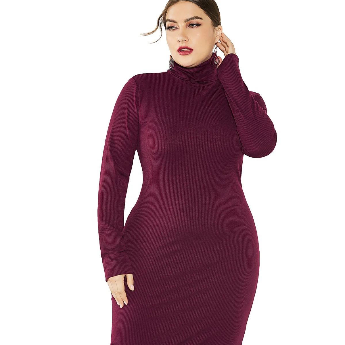 2021 New Arrive Women'S Fashion Autumn Winter Elegant Turtleneck Plus Size Sweater Knitted Long Sleeve Sweater Dresses
2021 New Arrive Women'S Fashion Autumn Winter Elegant Turtleneck Plus Size Sweater Knitted Long Sleeve Sweater Dresses