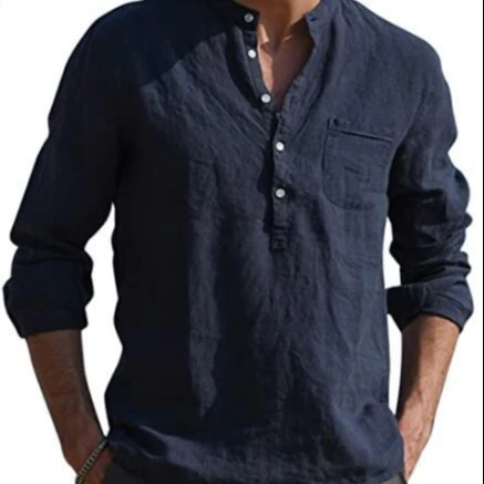 2021 New Product Collar Casual Loose Buttons Linen Solid Color Long Sleeve Casual Shirts For Men, As pic
2021 New Product Collar Casual Loose Buttons Linen Solid Color Long Sleeve Casual Shirts For Men, As pic