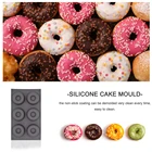 Hot sell food grade funny 6 holes donut baking cake silicone mold