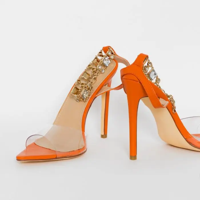 Fashion 2021 New Rhinestone Strap Pointed open Toe sandals Clear Stiletto women High Heels shoes Sexy casual pumps, Many colors
Fashion 2021 New Rhinestone Strap Pointed open Toe sandals Clear Stiletto women High Heels shoes Sexy casual pumps, Many colors