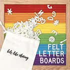 Decorative Wood 10*10 Inch Wooden Colorful Decorative Felt Message Letter Board