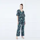 Custom China New Harem Pants Trousers Women Wide Leg Pants Printed Woven Trousers Women