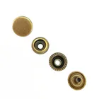 brass snap button color in antique brass 4 parts eco-friendly for clothes and bags 20L size 203# spring button