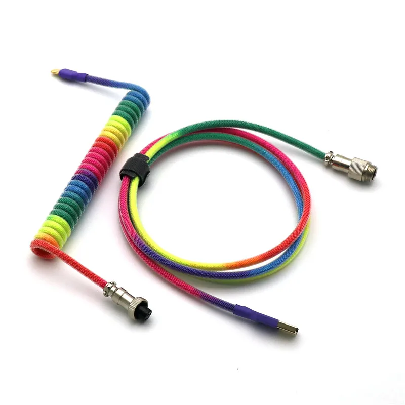 Factory Supply Mechanical Keyboard Color Aviator USB C Coiled Paracord Cable, 87 colors available
Factory Supply Mechanical Keyboard Color Aviator USB C Coiled Paracord Cable, 87 colors available