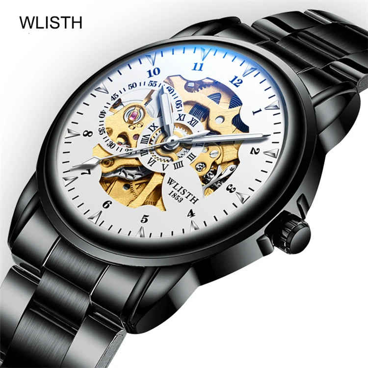 WLISTH 1007 Mechanical Men Watch Leather Hollow Mechanical Waterproof Watch Male Luminous Stainless Steel Wristwatch
WLISTH 1007 Mechanical Men Watch Leather Hollow Mechanical Waterproof Watch Male Luminous Stainless Steel Wristwatch