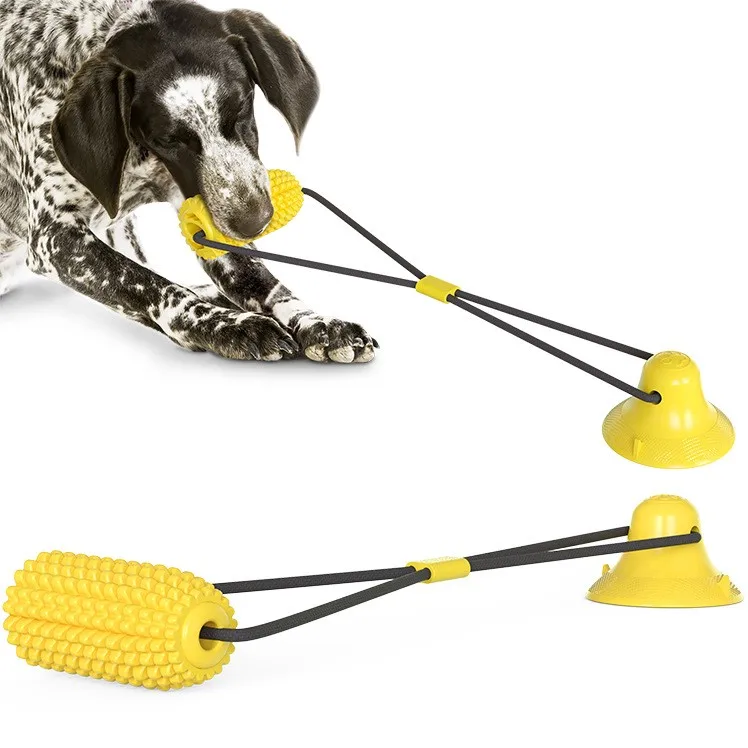 New Hot Customization Corn Shape Tug Of War Training Tough Rubber Suction Cup Dog Toy, Yellow 
New Hot Customization Corn Shape Tug Of War Training Tough Rubber Suction Cup Dog Toy, Yellow