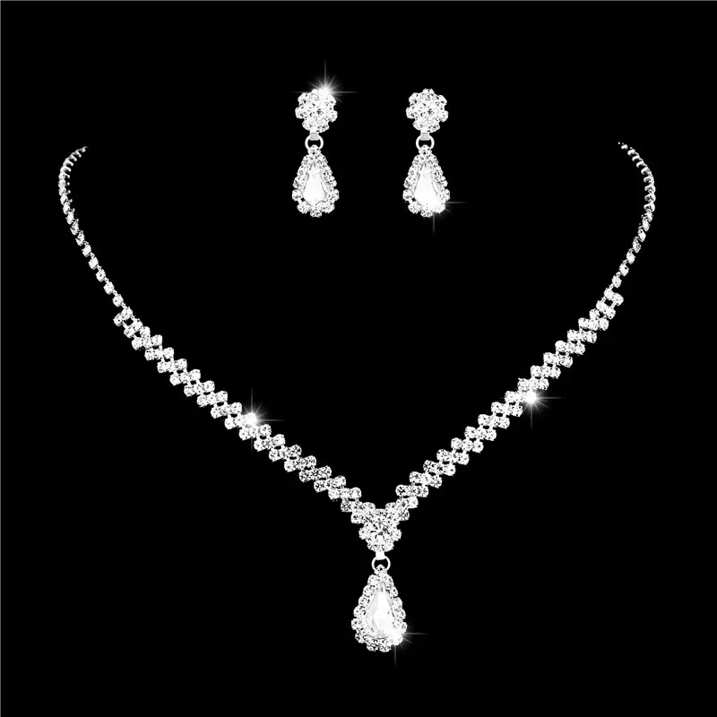 Minimalist Flower Drop Necklace Earrings Crystal Rhinestone Jewelry Set Bridal Wedding Jewelry Sets
Minimalist Flower Drop Necklace Earrings Crystal Rhinestone Jewelry Set Bridal Wedding Jewelry Sets