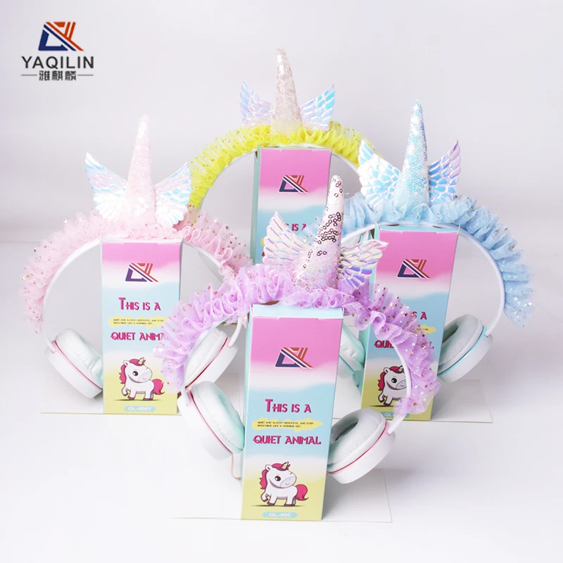 New stylish Unicorn Earphones children's Cute Head-mounted wire-controlled earphone gift customization
New stylish Unicorn Earphones children's Cute Head-mounted wire-controlled earphone gift customization