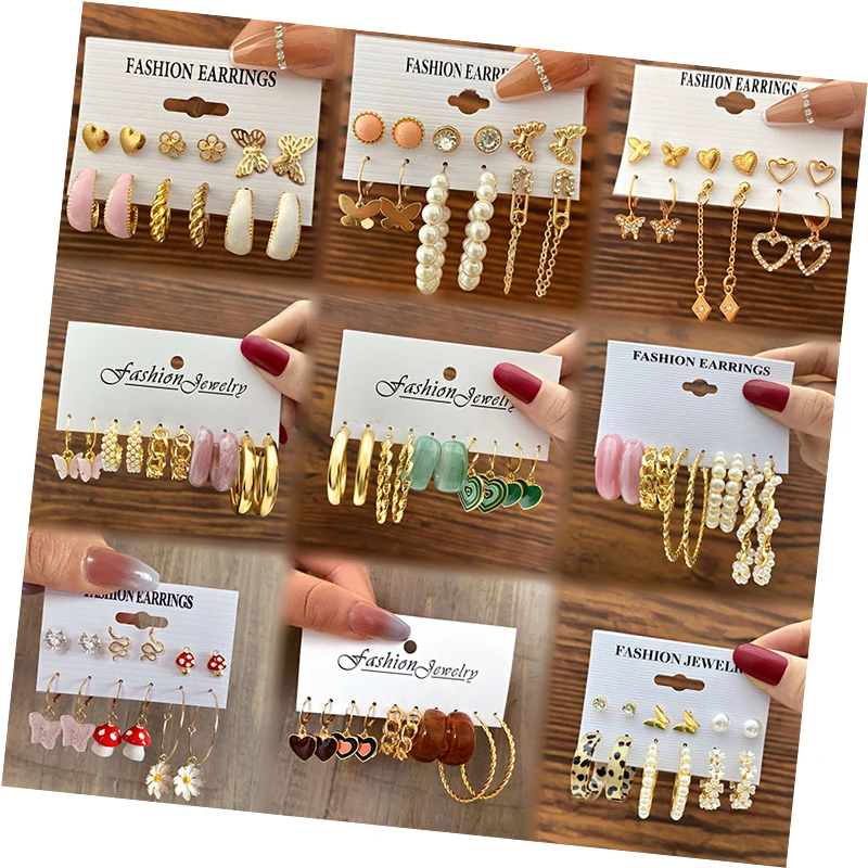 Vintage Geometric Gold Metal Earrings Set For Women Punk Pearl Dangle Drop Earrings Jewelry
Vintage Geometric Gold Metal Earrings Set For Women Punk Pearl Dangle Drop Earrings Jewelry
