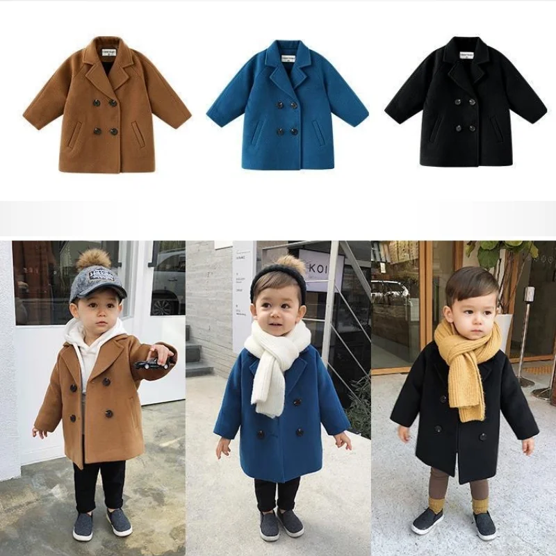 Winter Grid Jackets Boys girls Woolen Double-breasted Baby Boy Trench Coat Lapel Kids Outerwear Wool Winter Overcoat
Winter Grid Jackets Boys girls Woolen Double-breasted Baby Boy Trench Coat Lapel Kids Outerwear Wool Winter Overcoat