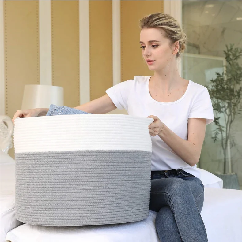 Wholesale Hot Selling Non Woven Cotton Rope Folding Clothes Foldable Plant Storage Basket
Wholesale Hot Selling Non Woven Cotton Rope Folding Clothes Foldable Plant Storage Basket