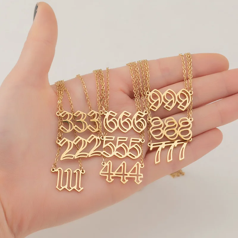 New Wholesale Hot Gold Plated Hollow Out Stainless Steel Angel Number Pendant Necklace With Card, Golden
New Wholesale Hot Gold Plated Hollow Out Stainless Steel Angel Number Pendant Necklace With Card, Golden