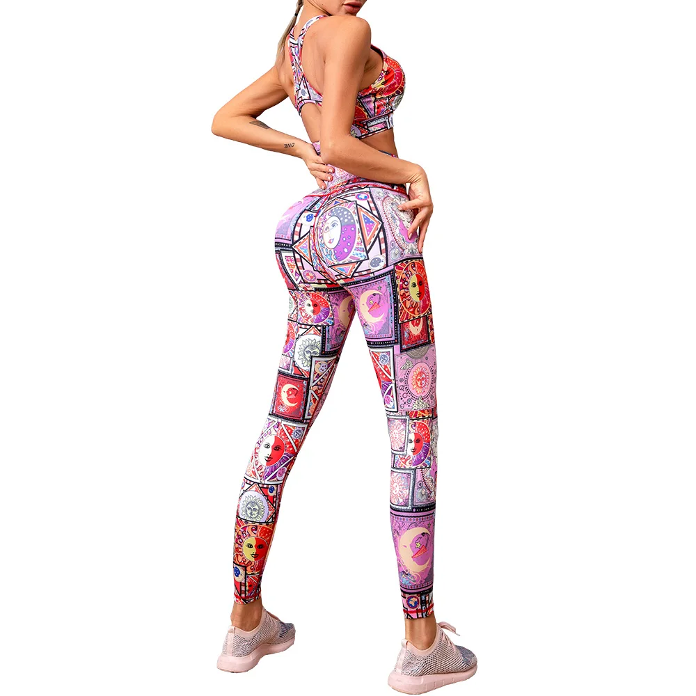 S0133B 2021 fashion design ladies moisture wicking buttocks printing chemical fiber blended yoga clothes, Print color
S0133B 2021 fashion design ladies moisture wicking buttocks printing chemical fiber blended yoga clothes, Print color