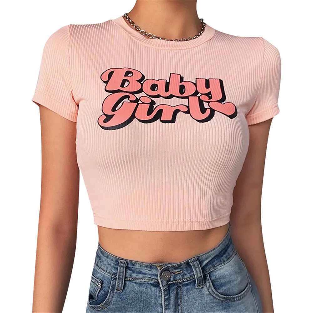 Women Short Sleeve Crop Tops Summer Sexy Basic Tshirts Base Shirts Fashion Baby Girl Tee Shirts
Women Short Sleeve Crop Tops Summer Sexy Basic Tshirts Base Shirts Fashion Baby Girl Tee Shirts