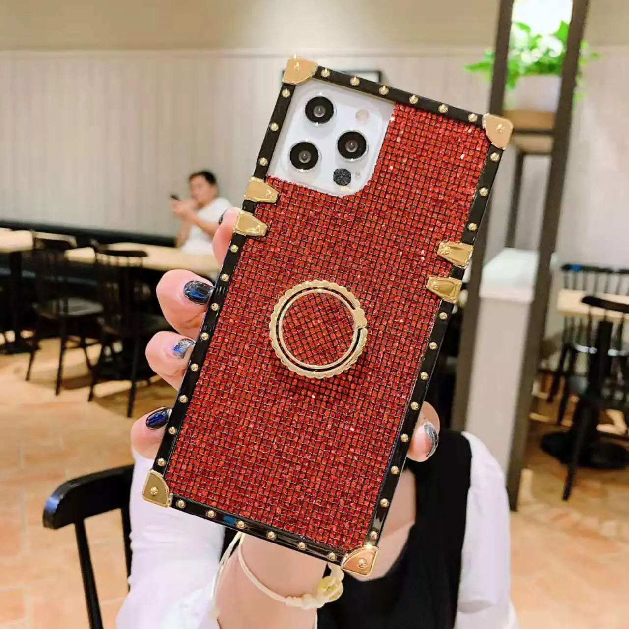 Bling Bling Glitter Diamond Square Mobile Phone Cover rhinestones phone case for iphone 12 13 case
Bling Bling Glitter Diamond Square Mobile Phone Cover rhinestones phone case for iphone 12 13 case