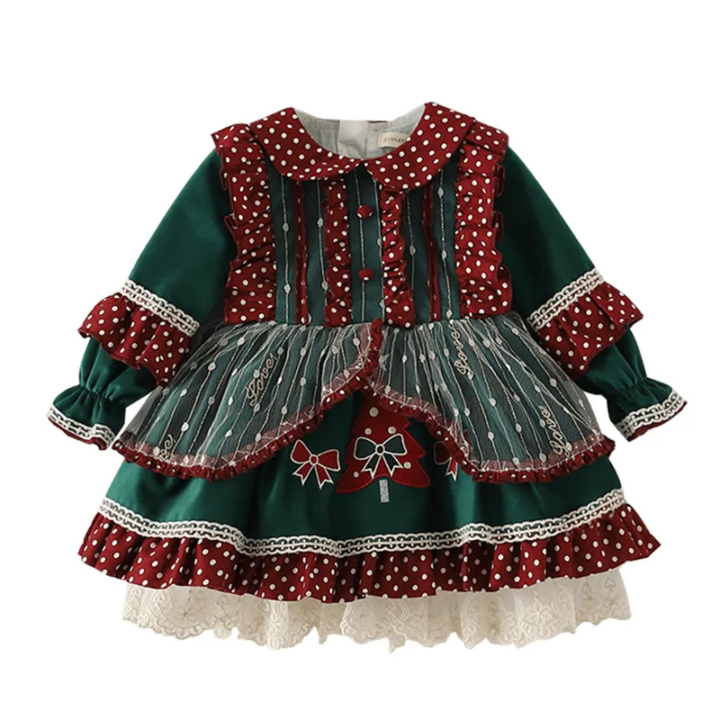 ZY8002 fall Christmas baby girls Spanish dresses lace princess dress outfit fashion boutique wholesale children clothes
ZY8002 fall Christmas baby girls Spanish dresses lace princess dress outfit fashion boutique wholesale children clothes