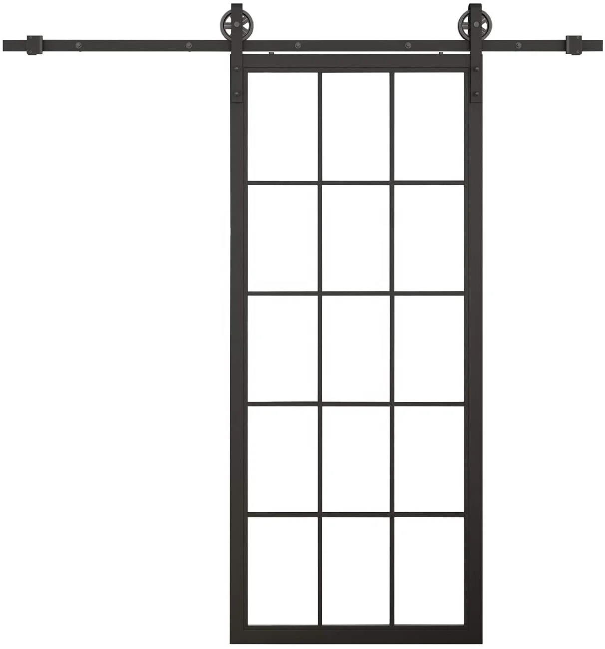 Cheap double sliding interior barn door with factory direct sale price