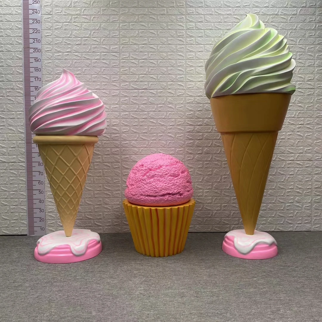 Custom Window Display large fiberglass giant ice cream sculpture for sale, Colorful
Custom Window Display large fiberglass giant ice cream sculpture for sale, Colorful