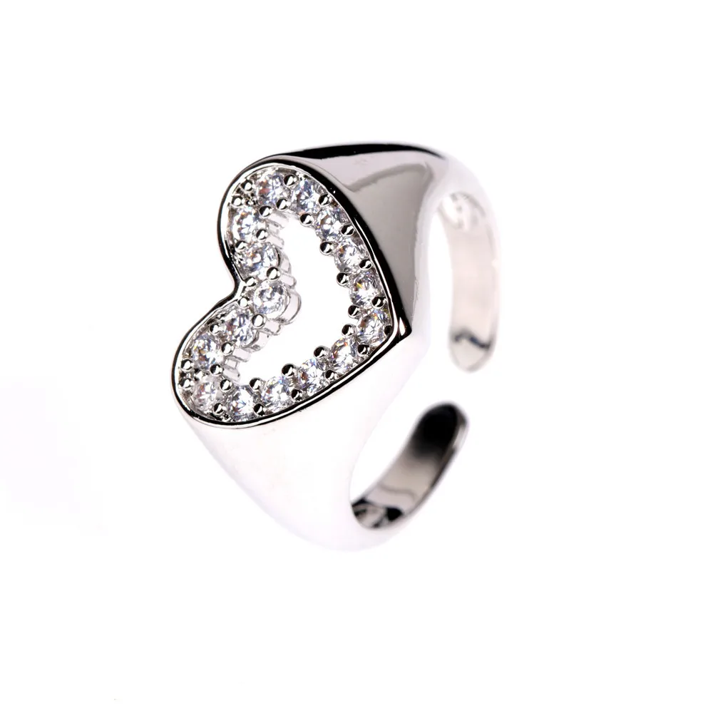 Romantic Jewelry Sweet Heart Open Rings Adjustable Hollow Rhinestone Crystal Open Heart Rings
Romantic Jewelry Sweet Heart Open Rings Adjustable Hollow Rhinestone Crystal Open Heart Rings