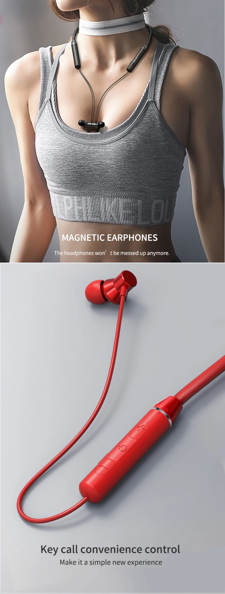 Lenovo hanging ear collar long standby battery Blue tooth wireless unisex waterproof and sweat-proof sports headphones - ANKUX.COM