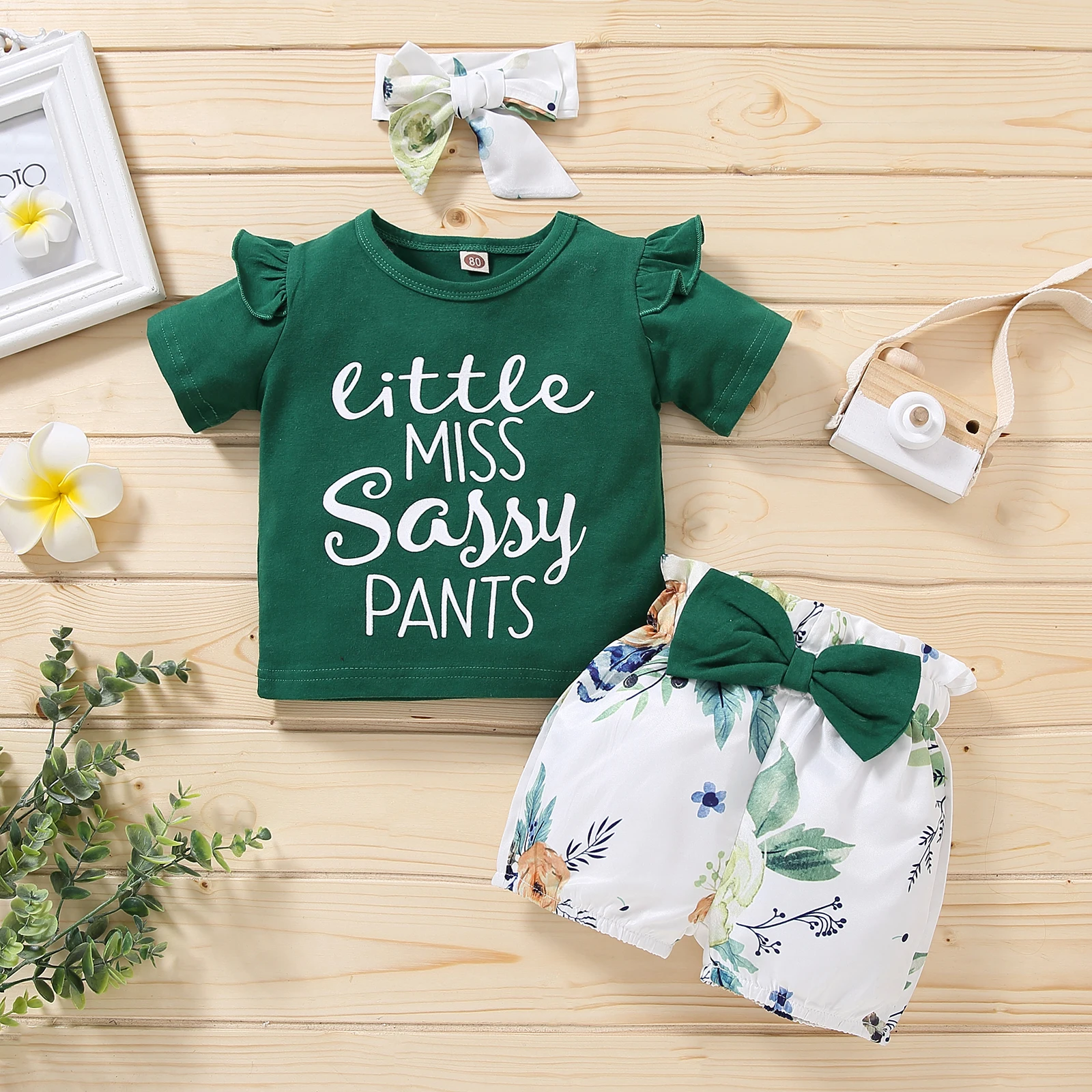 Little Miss 3Pcs Baby Clothing Sets Green Ruffle Top Floral Headband Pants Baby Girl Clothes
Little Miss 3Pcs Baby Clothing Sets Green Ruffle Top Floral Headband Pants Baby Girl Clothes
