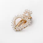Exquisite Hair Accessory Hollow Heart Shape Simulation Pearl Hair Clips Girls Fashion Hair Bobby Pins