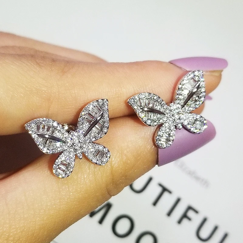 2020 New Trendy Butterfly Ear Stud Rhodium Plating Earing For Women Lady Anniversary Gift Jewelry Earrings
2020 New Trendy Butterfly Ear Stud Rhodium Plating Earing For Women Lady Anniversary Gift Jewelry Earrings