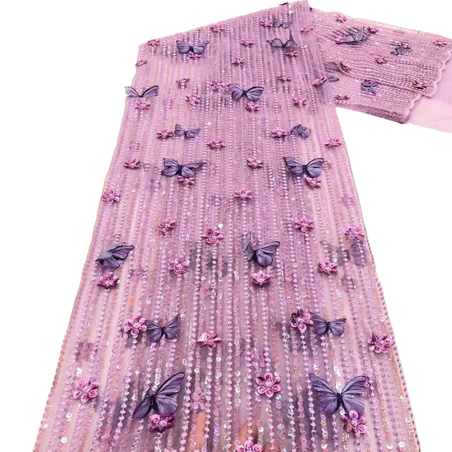 3D butterfly embroidered peach mesh with sequin peach mesh wedding dress lace fabric material, Muti-color
3D butterfly embroidered peach mesh with sequin peach mesh wedding dress lace fabric material, Muti-color