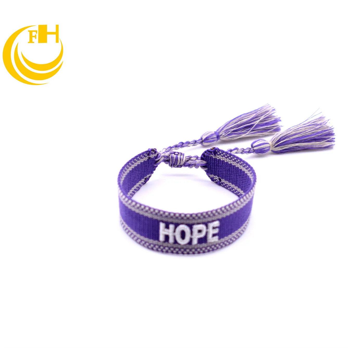 Handmade cotton bracelet with letter & Ribbon bracelet with embroidery logo, Can be customized
Handmade cotton bracelet with letter & Ribbon bracelet with embroidery logo, Can be customized