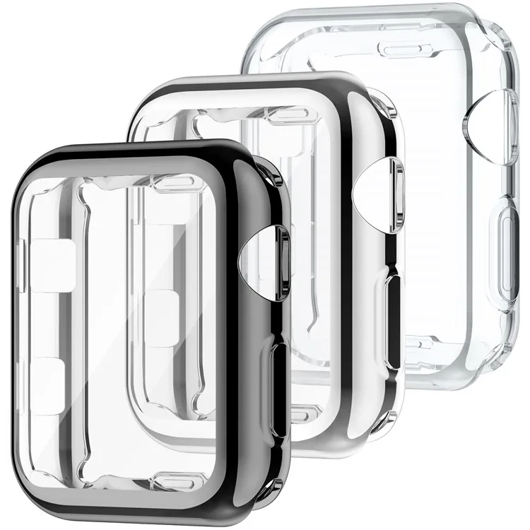 For i watch series 6 38 40 42 44mm Clear Full Tpu Transparent Watch Case For Apple Watch Cover, Black
For i watch series 6 38 40 42 44mm Clear Full Tpu Transparent Watch Case For Apple Watch Cover, Black