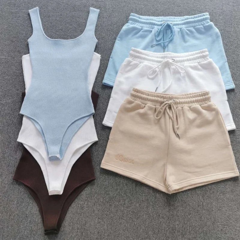 2022 Women Summer One Piece Rompers Jumpsuits Bodysuit Short Set Custom Designer White Workout Tank Thong Camisole Bodysuit Set, Custonized color
2022 Women Summer One Piece Rompers Jumpsuits Bodysuit Short Set Custom Designer White Workout Tank Thong Camisole Bodysuit Set, Custonized color