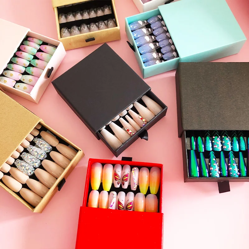 Wholesale fake false nail case custom logo private label art press on nails packaging box
Wholesale fake false nail case custom logo private label art press on nails packaging box