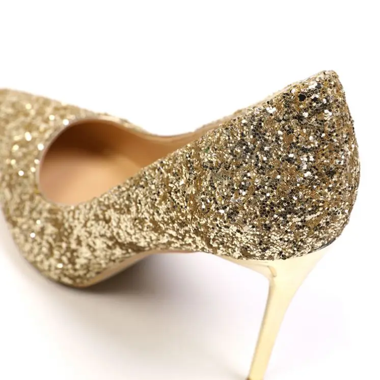 Sexy and elegant nightclub with new pointed toes and shiny sequins shoes women heels, White, red, black, blue, gold and silver champagne mixed color
Sexy and elegant nightclub with new pointed toes and shiny sequins shoes women heels, White, red, black, blue, gold and silver champagne mixed color