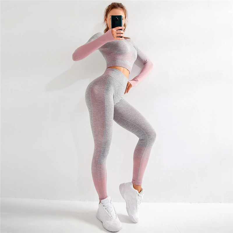 Seamless Women Yoga Set Fitness Workout Sportswear Gym Clothing Fitness Long Sleeve Crop Top Set, Customized color
Seamless Women Yoga Set Fitness Workout Sportswear Gym Clothing Fitness Long Sleeve Crop Top Set, Customized color