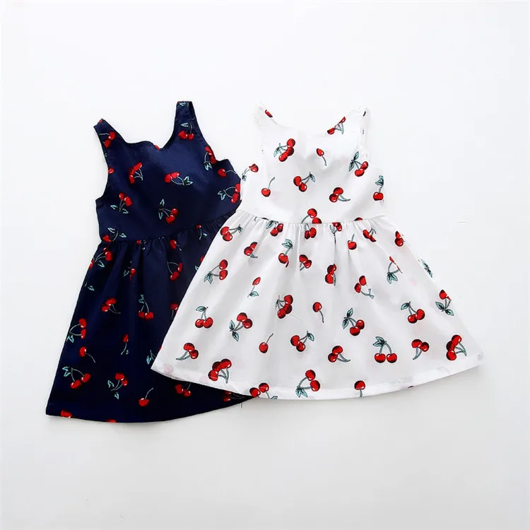 Cherry Pattern Girls Dress Sleeveless Kids Apparel Summer Baby Girl Clothes Boutique One Piece A-line Dress Hot Sale, Dark blue, white
Cherry Pattern Girls Dress Sleeveless Kids Apparel Summer Baby Girl Clothes Boutique One Piece A-line Dress Hot Sale, Dark blue, white