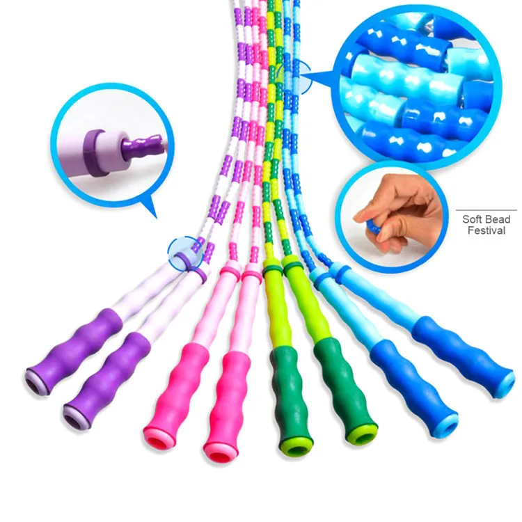 Non-slip Handle Kids Soft Beaded Tangle-Free Segmented Length Adjustable Skipping Rope Bamboo beaded Jump Rope, Red,green,blue,purple
Non-slip Handle Kids Soft Beaded Tangle-Free Segmented Length Adjustable Skipping Rope Bamboo beaded Jump Rope, Red,green,blue,purple