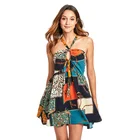 SS20 fashion multi color cross strap Casual women dresses